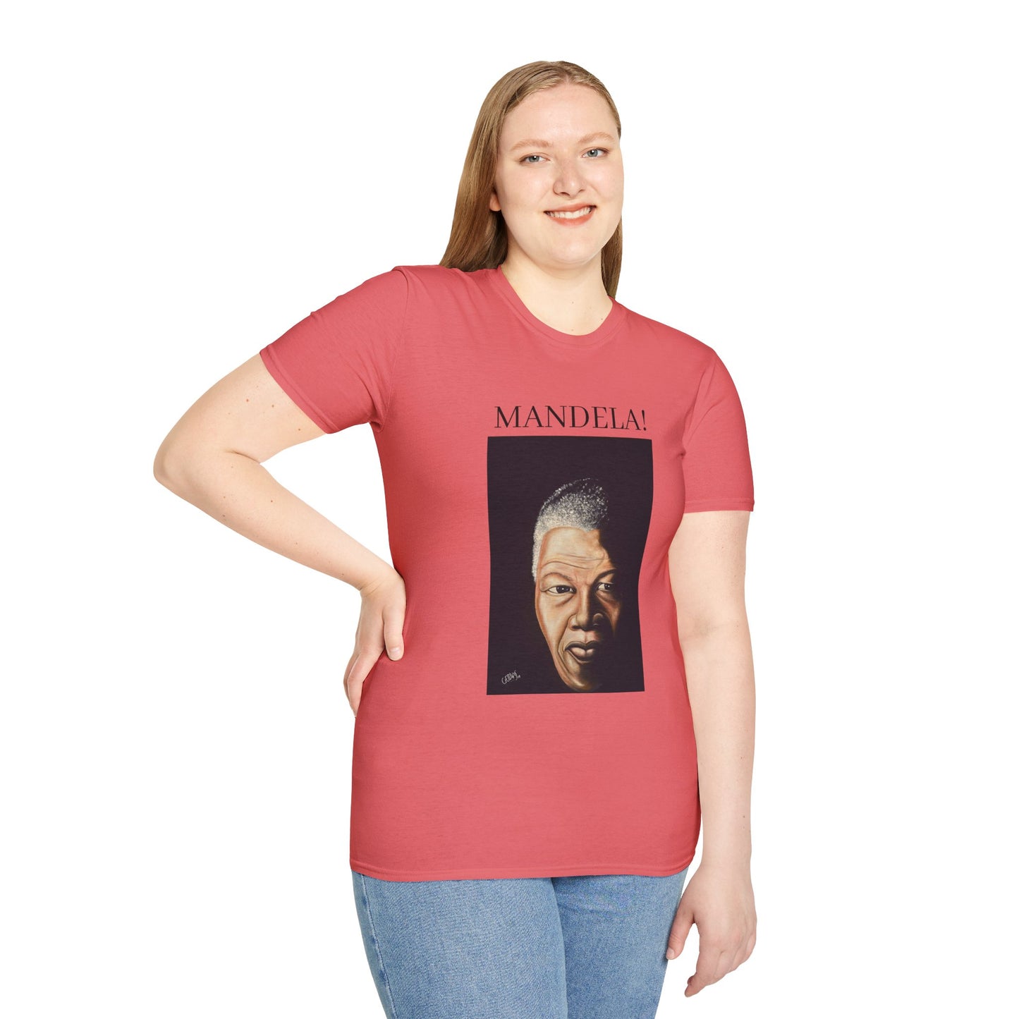 Inspirational Mandela T-Shirt - Unisex Softstyle Tee for Activism and Black History Celebrations