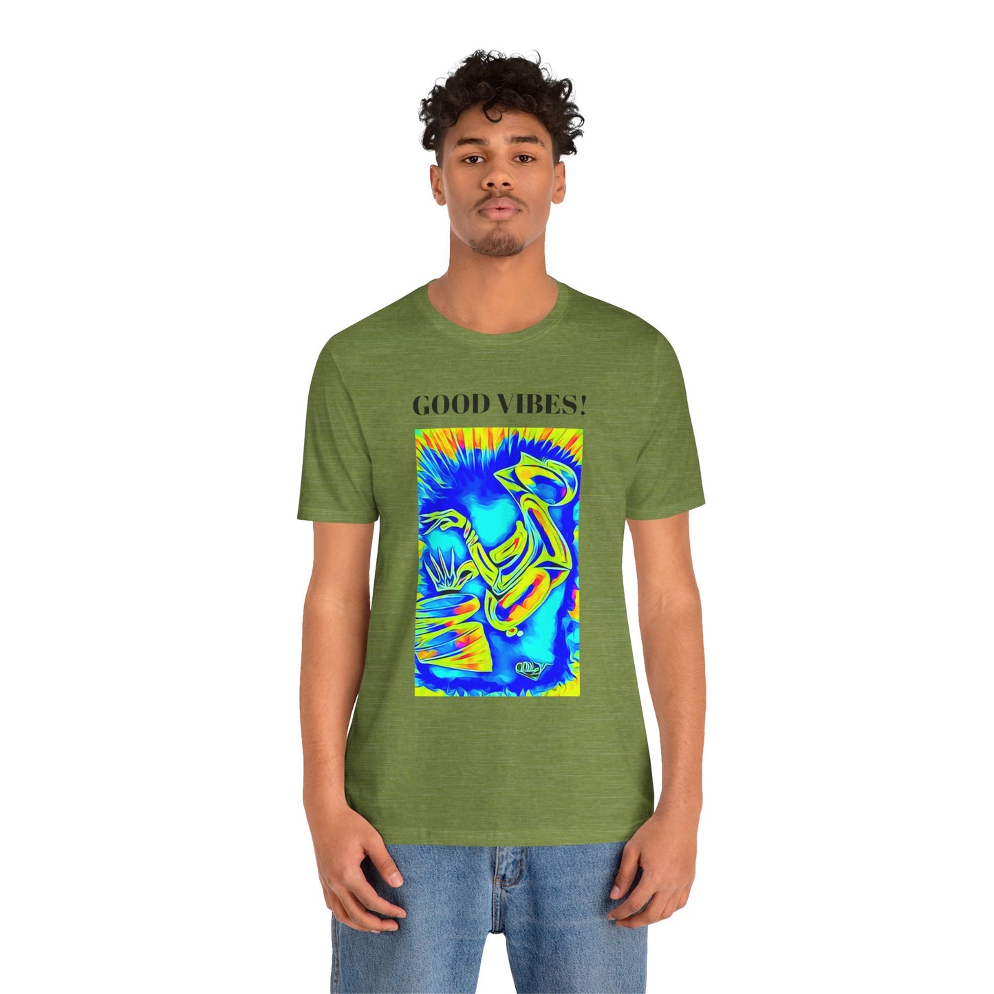 Good Vibes Unisex Short Sleeve Tee | Colorful Artistic T-Shirt for Positive Energy