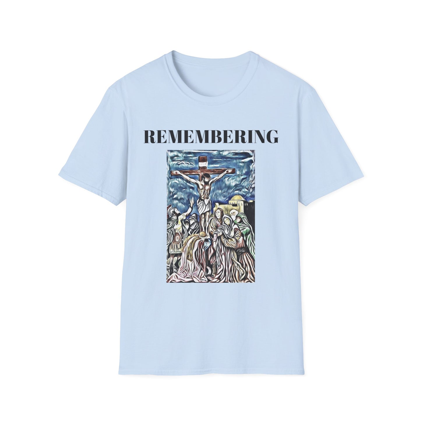 Memorial Unisex Softstyle T-Shirt - "Remembering" Artwork