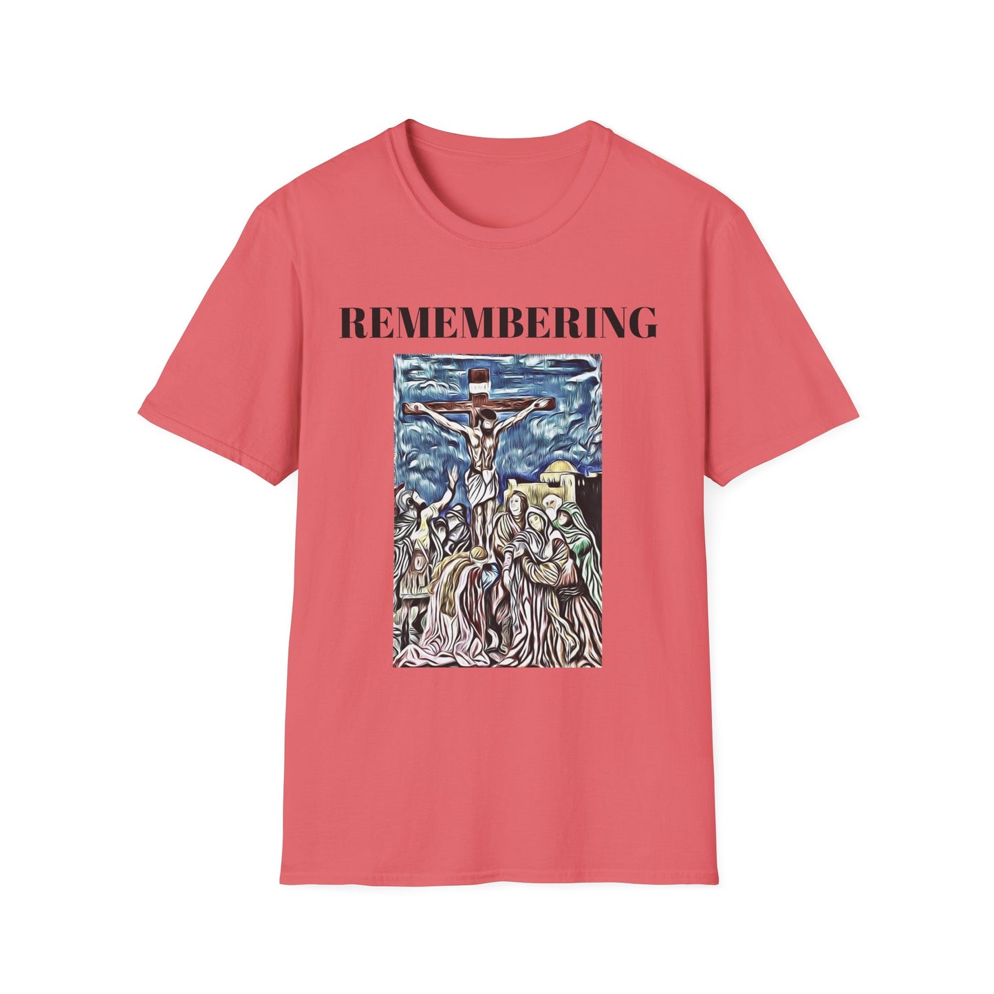 Memorial Unisex Softstyle T-Shirt - "Remembering" Artwork