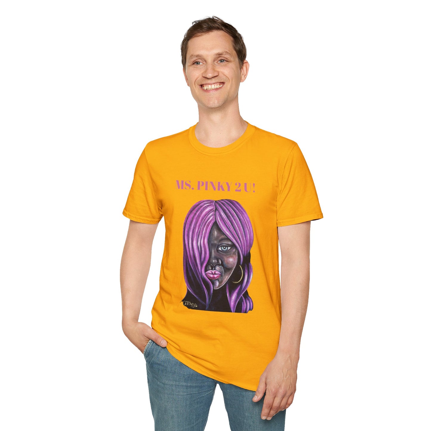 Ms. Pinky Unisex Softstyle T-Shirt - Bold Art Statement Tee