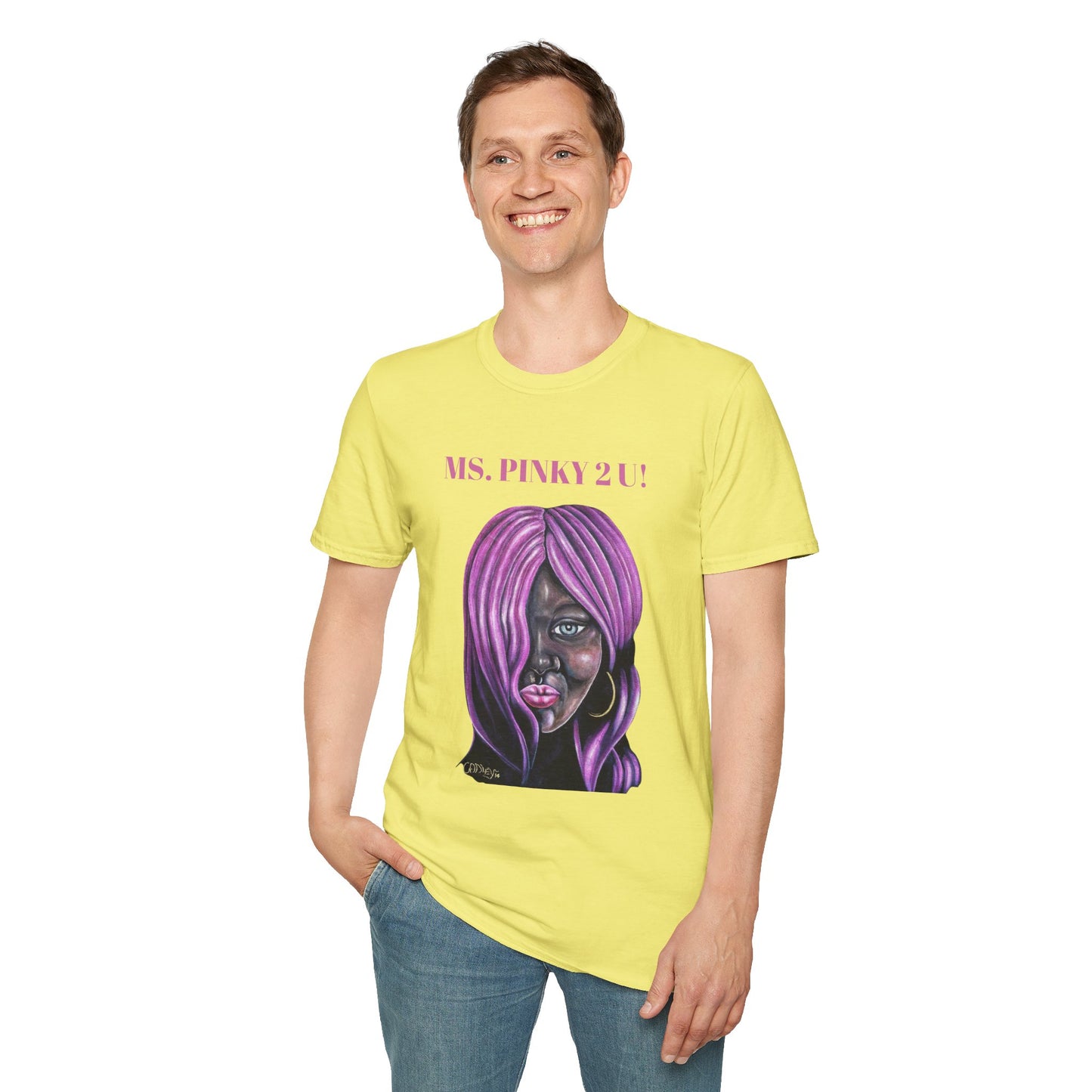 Ms. Pinky Unisex Softstyle T-Shirt - Bold Art Statement Tee