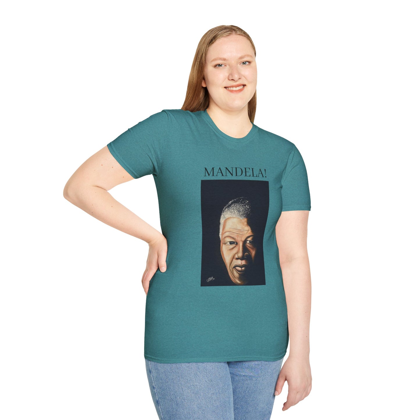 Inspirational Mandela T-Shirt - Unisex Softstyle Tee for Activism and Black History Celebrations