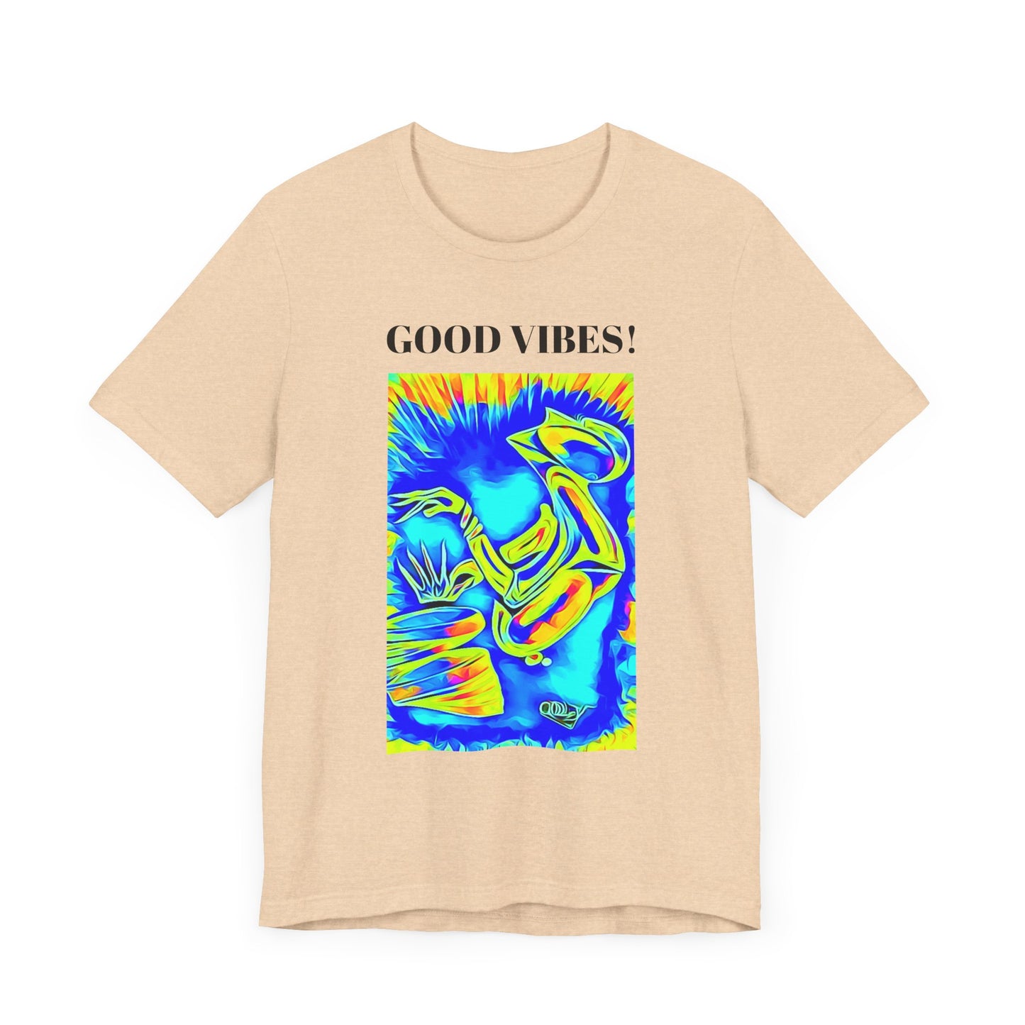 Good Vibes Unisex Short Sleeve Tee | Colorful Artistic T-Shirt for Positive Energy