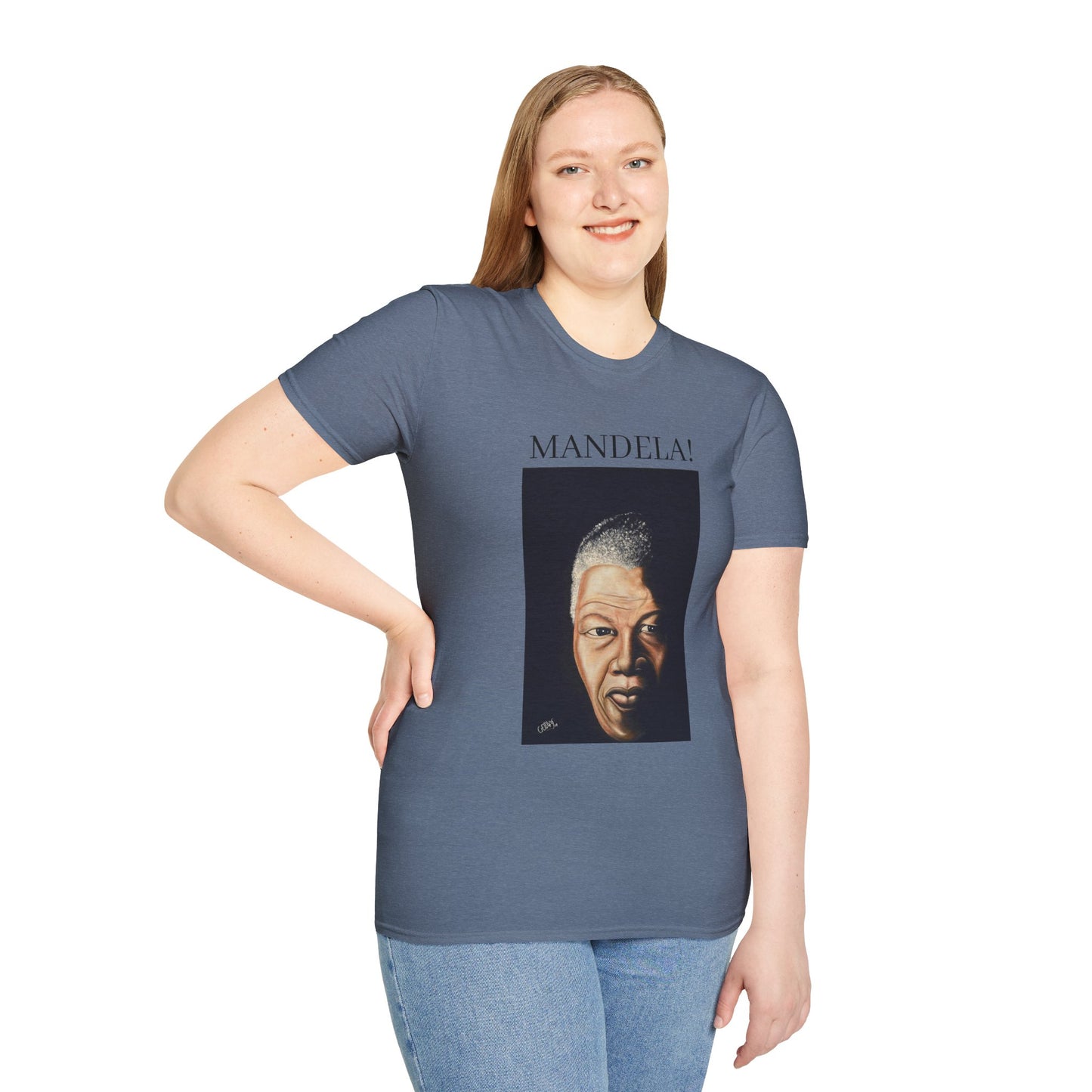 Inspirational Mandela T-Shirt - Unisex Softstyle Tee for Activism and Black History Celebrations