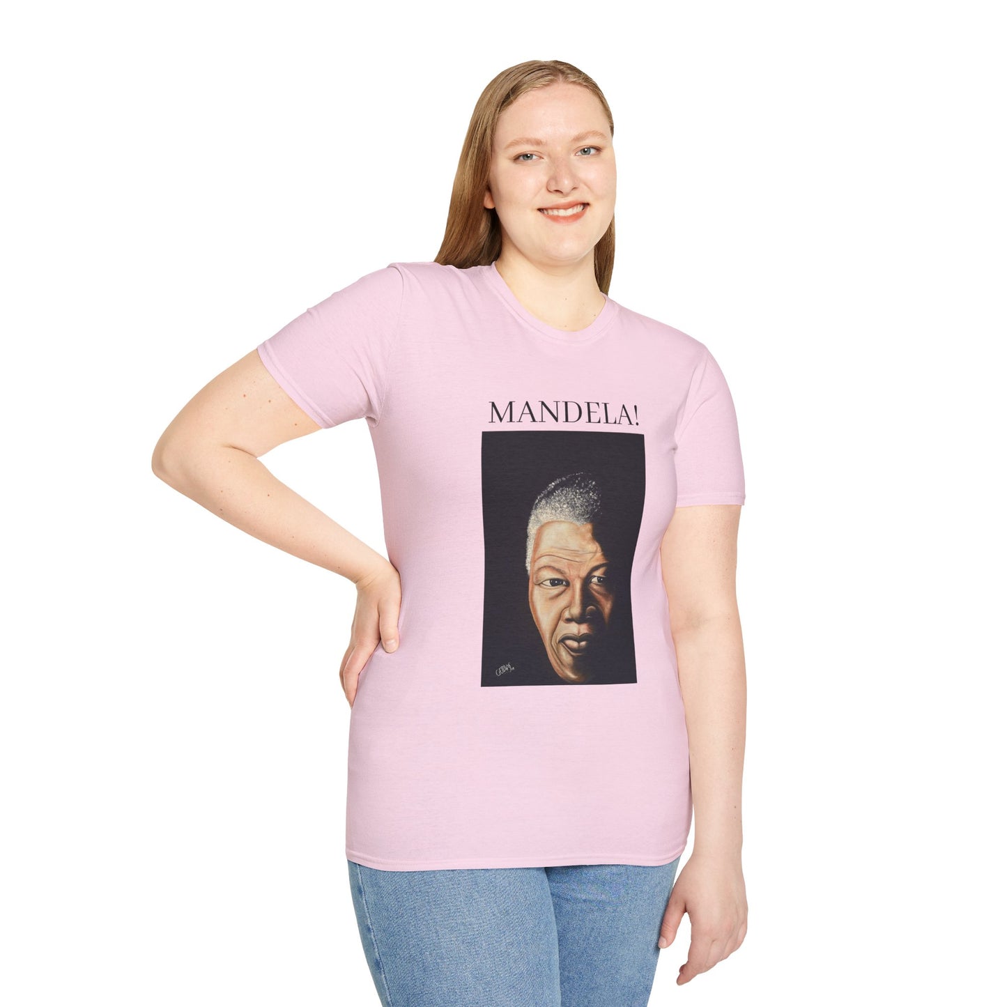 Inspirational Mandela T-Shirt - Unisex Softstyle Tee for Activism and Black History Celebrations