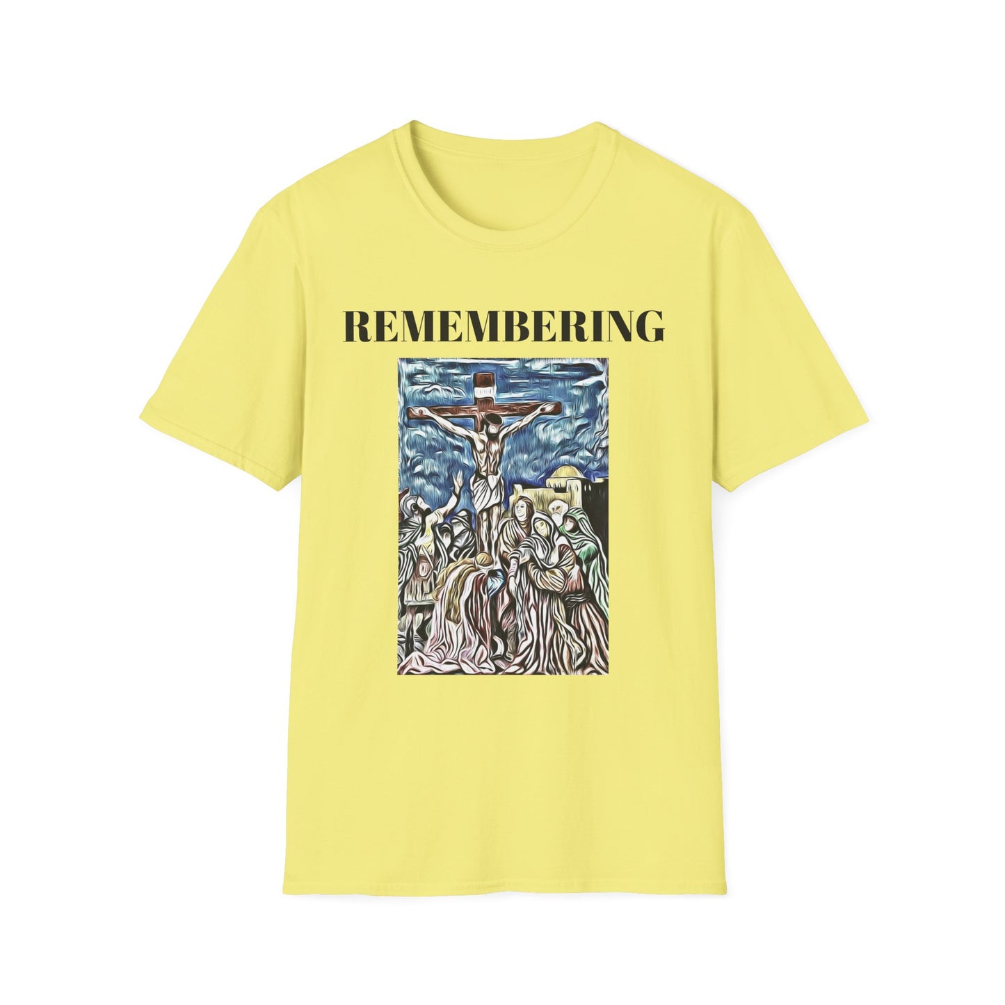 Memorial Unisex Softstyle T-Shirt - "Remembering" Artwork