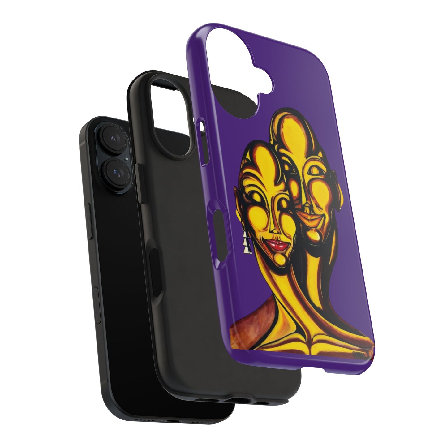 Artistic Tough Phone Case | Vibrant African-Inspired Design