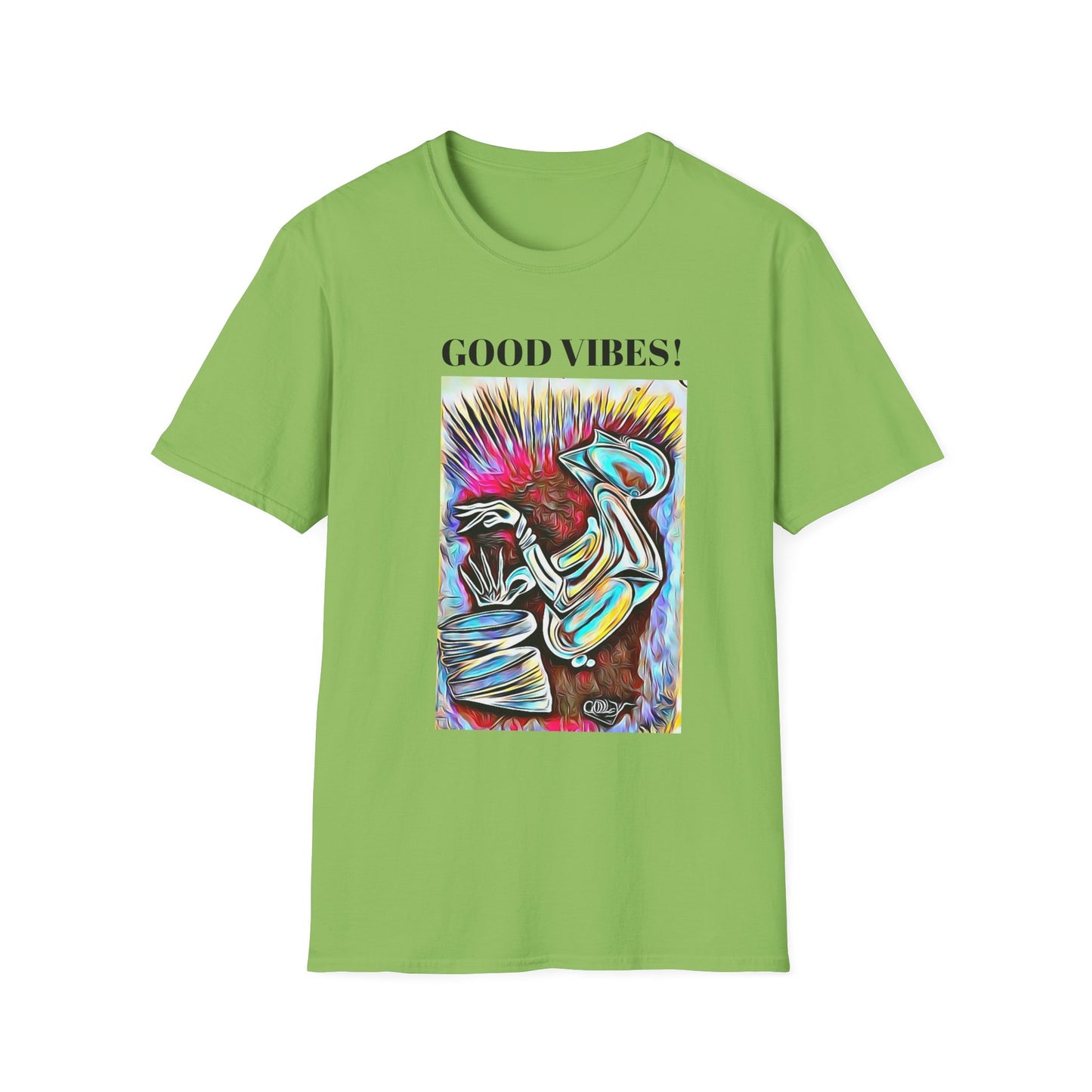 Good Vibes Unisex Softstyle T-Shirt - Colorful Graphic Tee