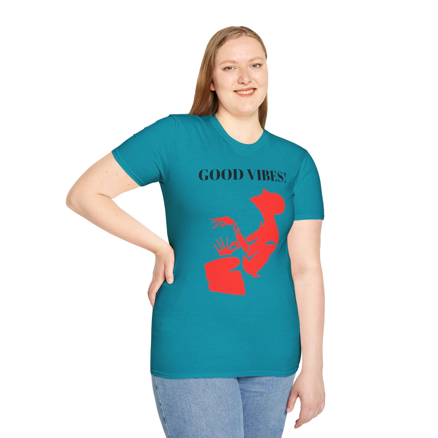 Creative Red Silhouette Unisex Softstyle T-Shirt