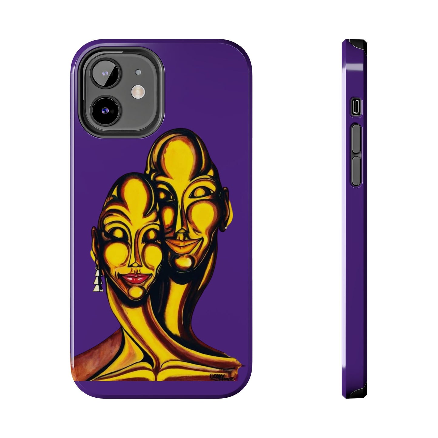 Artistic Tough Phone Case | Vibrant African-Inspired Design