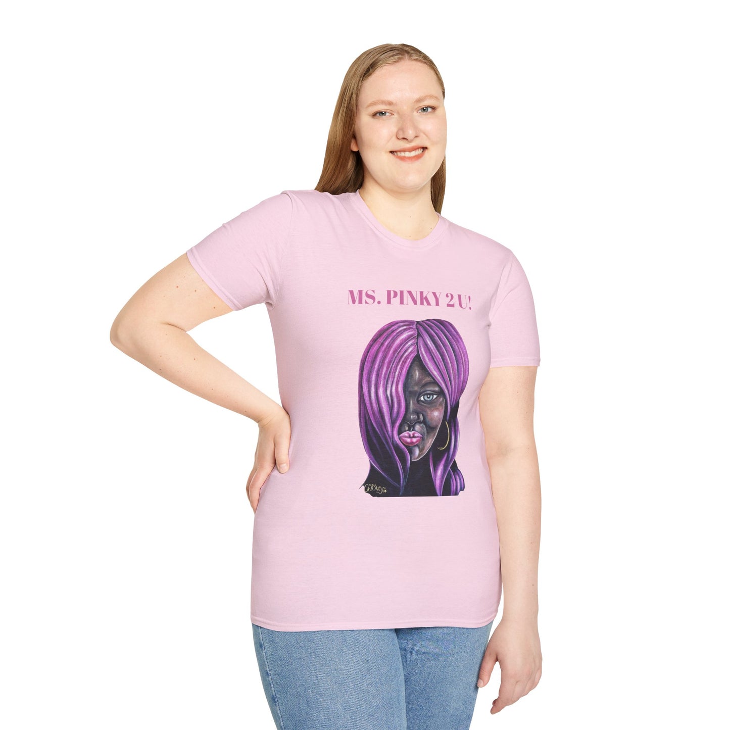 Ms. Pinky Unisex Softstyle T-Shirt - Bold Art Statement Tee