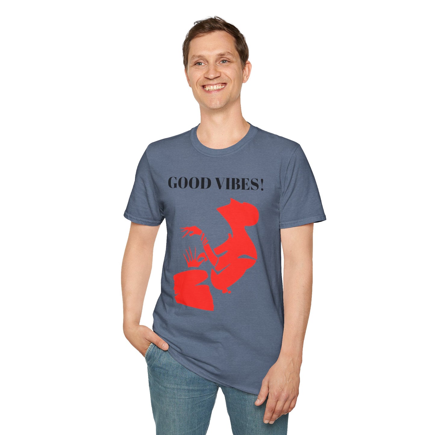 Creative Red Silhouette Unisex Softstyle T-Shirt