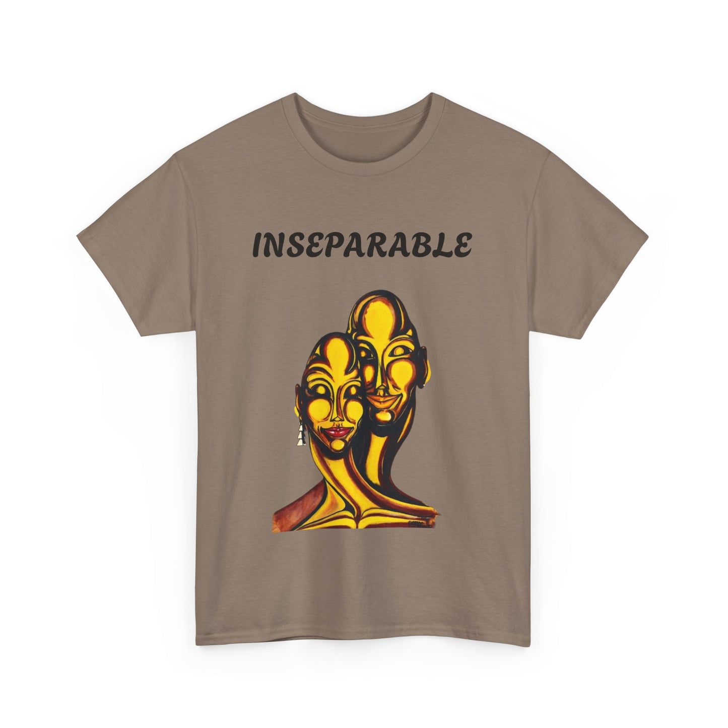 Inseparable Art Unisex Heavy Cotton Tee - Celebrate Love & Connection