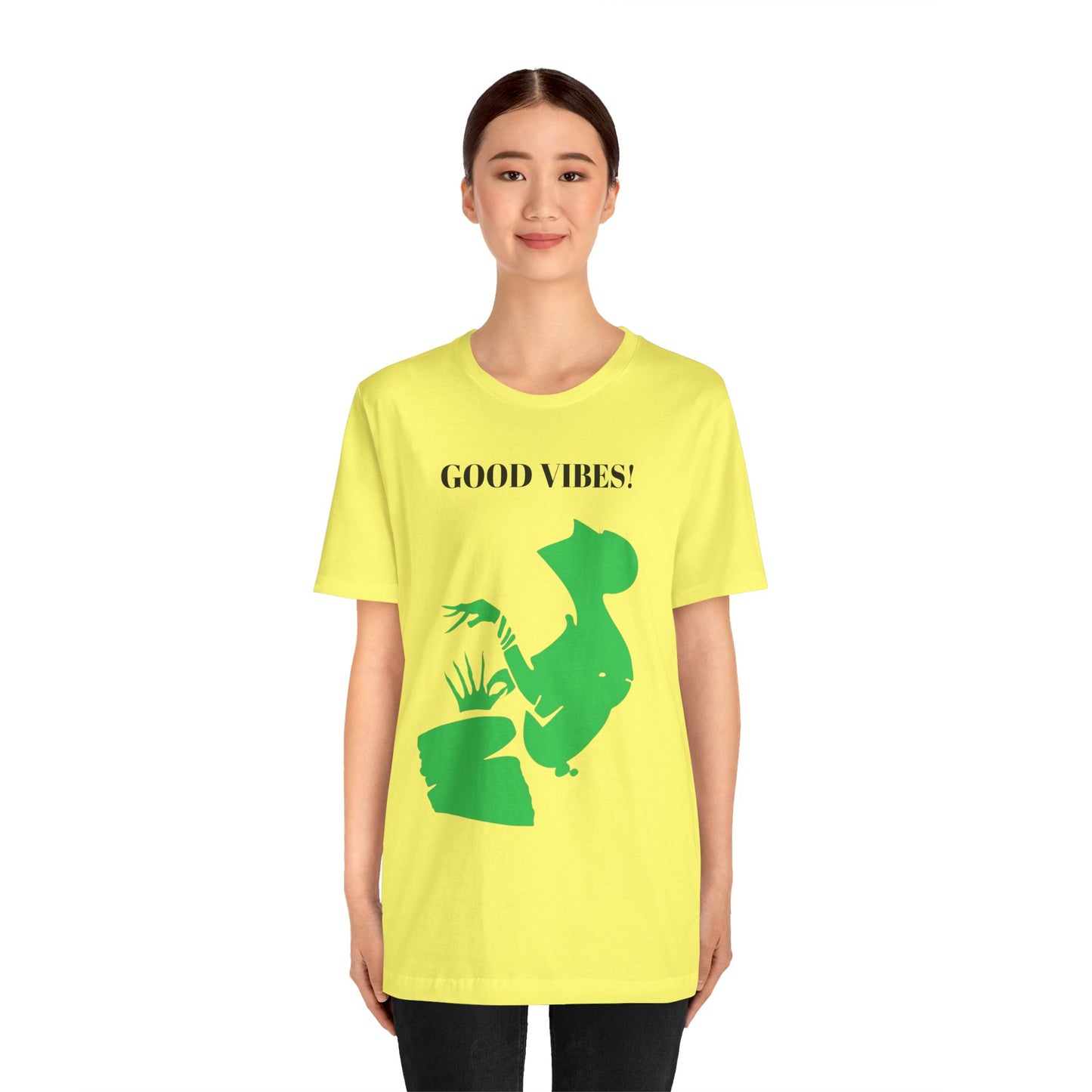 Vibrant Green Abstract Unisex Tee - Artistic Graphic Short Sleeve Shirt