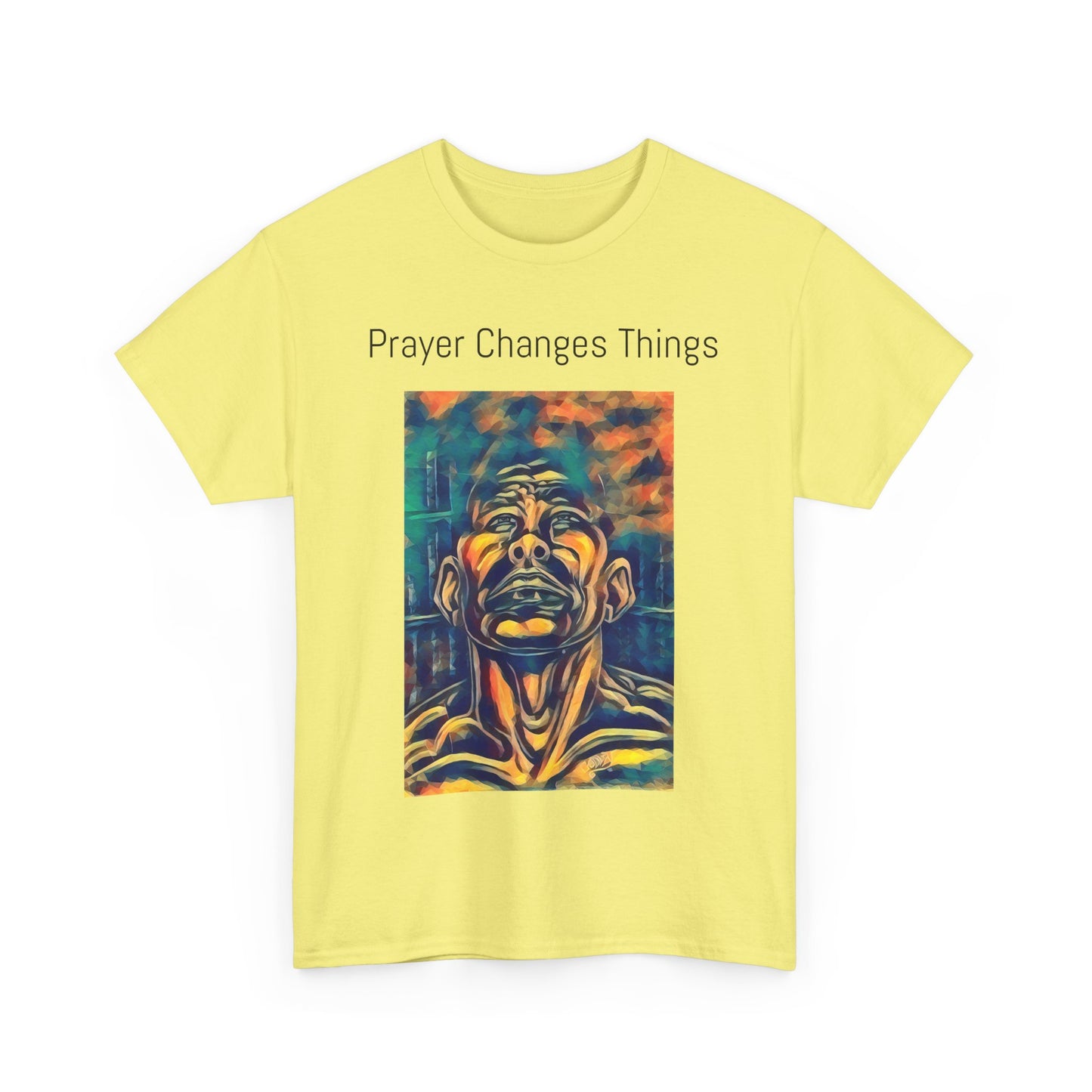 Inspirational Prayer Changes Things Unisex Heavy Cotton Tee