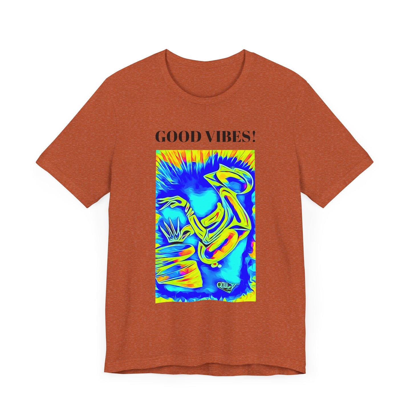 Good Vibes Unisex Short Sleeve Tee | Colorful Artistic T-Shirt for Positive Energy