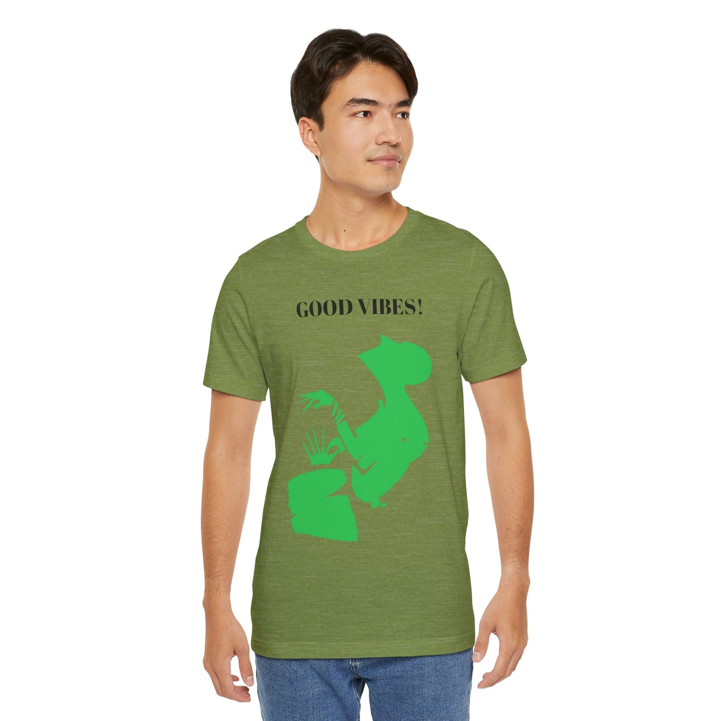 Vibrant Green Abstract Unisex Tee - Artistic Graphic Short Sleeve Shirt