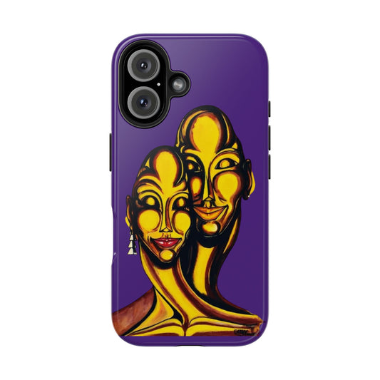 Artistic Tough Phone Case | Vibrant African-Inspired Design