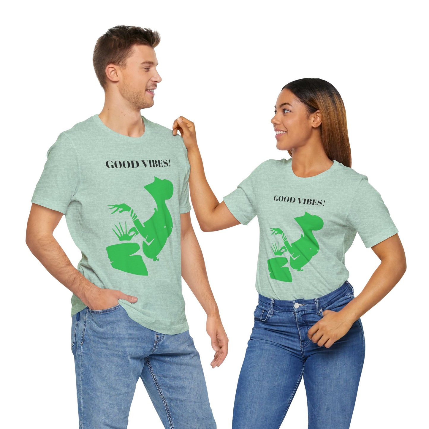 Vibrant Green Abstract Unisex Tee - Artistic Graphic Short Sleeve Shirt