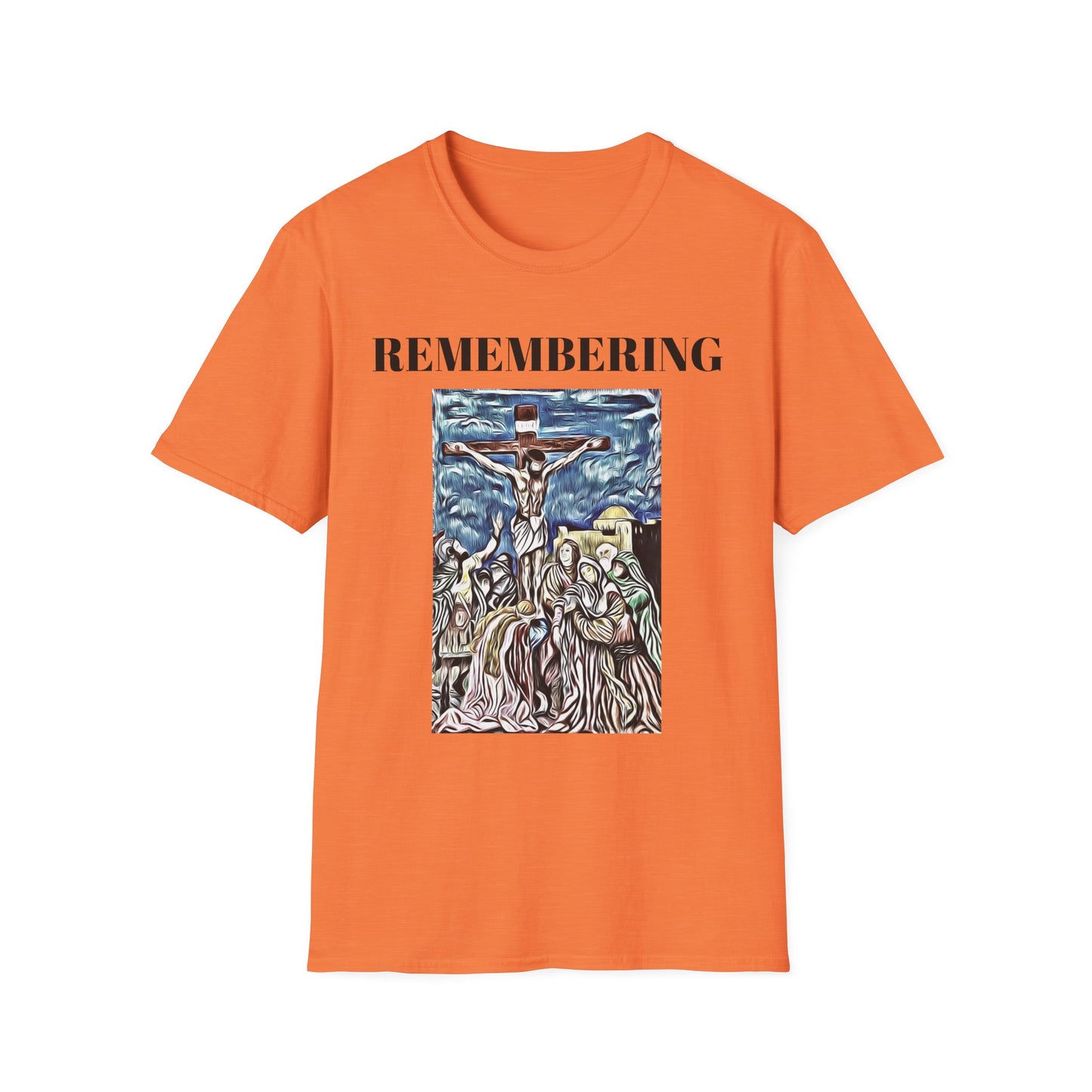 Memorial Unisex Softstyle T-Shirt - "Remembering" Artwork