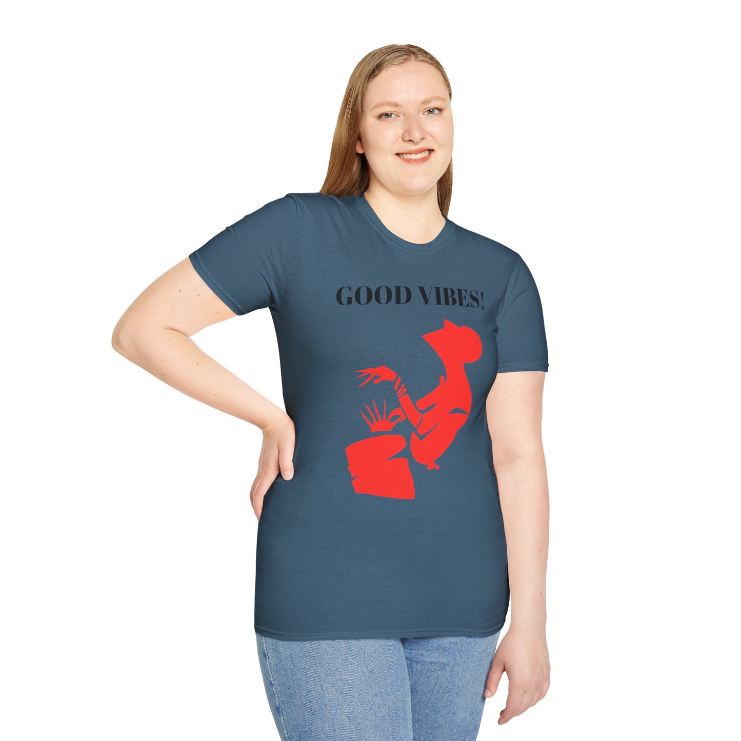 Creative Red Silhouette Unisex Softstyle T-Shirt