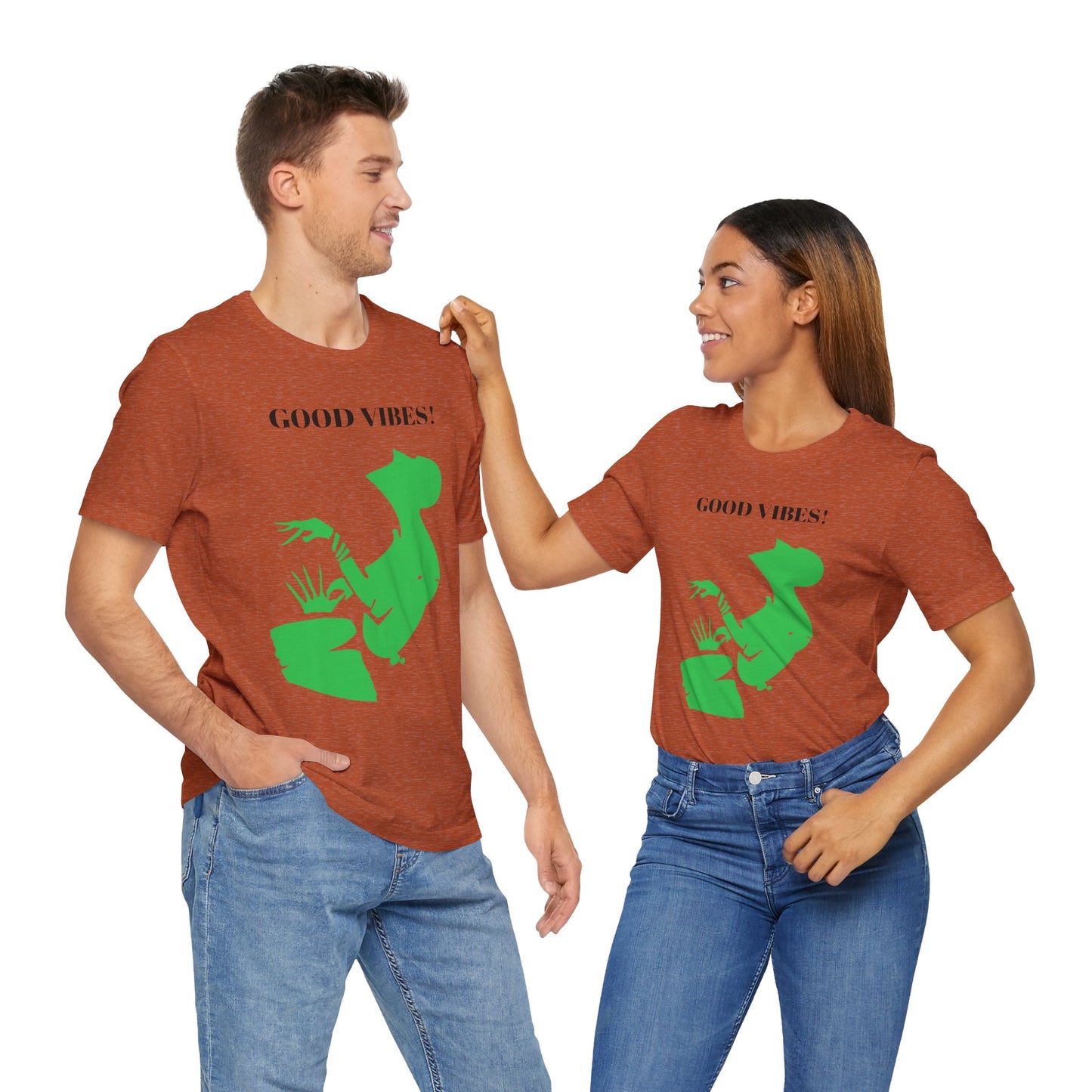 Vibrant Green Abstract Unisex Tee - Artistic Graphic Short Sleeve Shirt