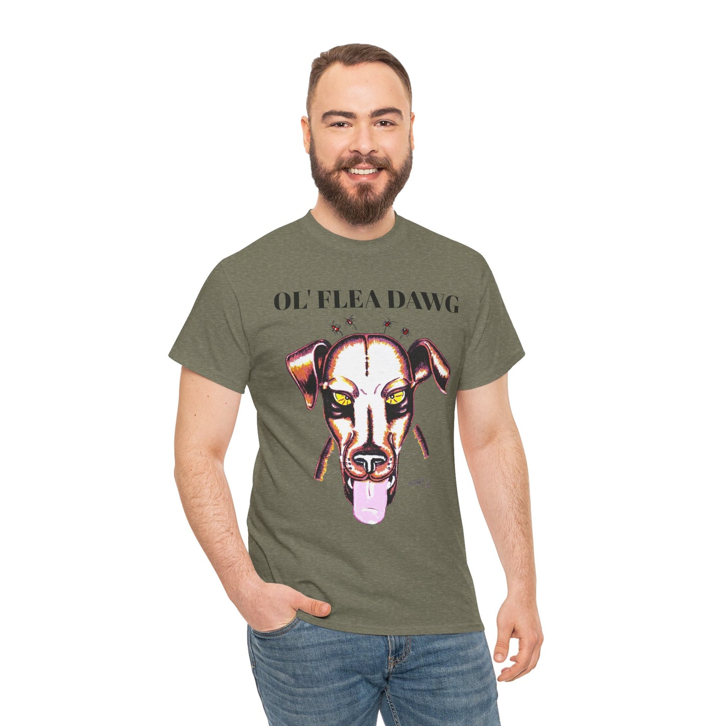 Graphic Dog Lover Tee - Unisex Heavy Cotton Tee