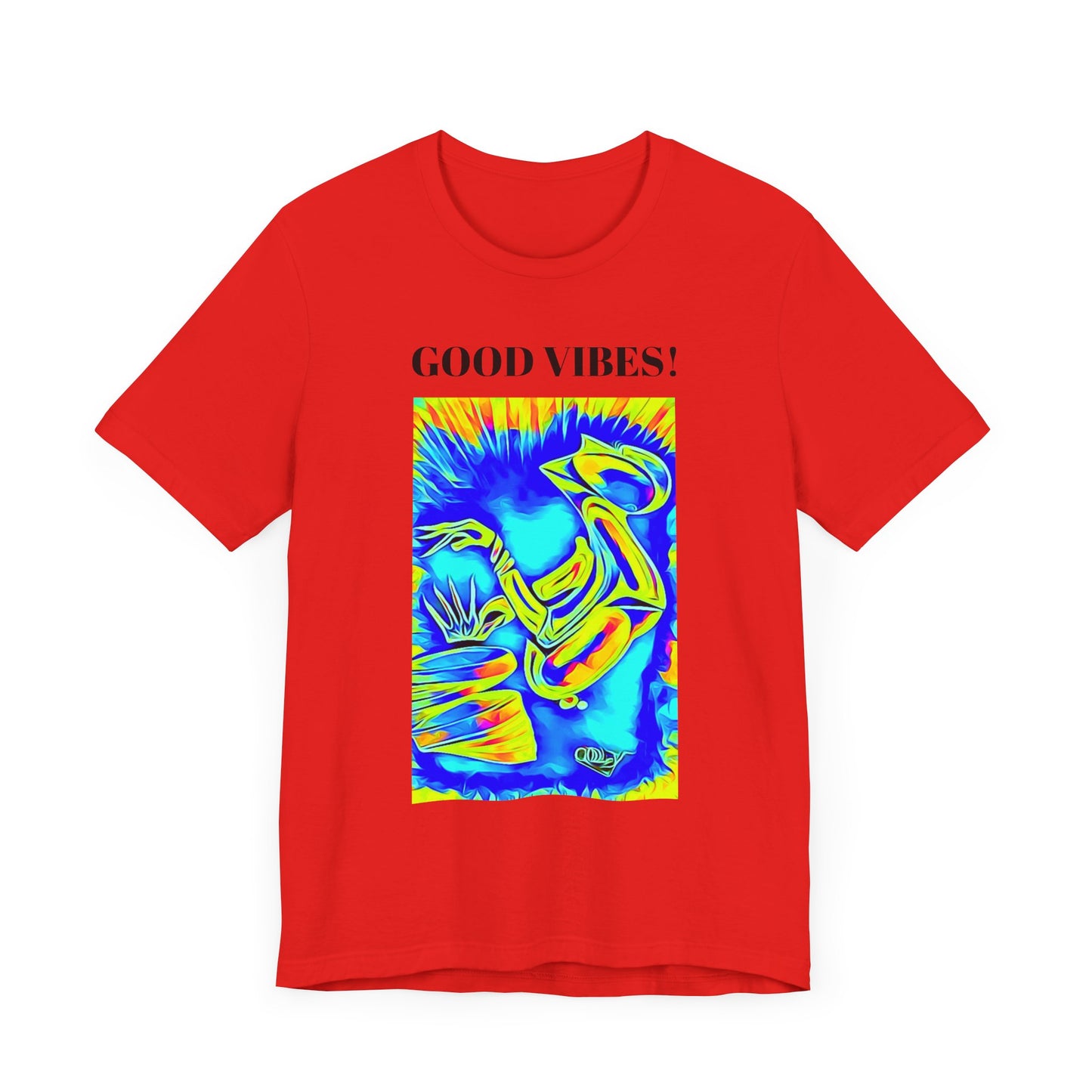 Good Vibes Unisex Short Sleeve Tee | Colorful Artistic T-Shirt for Positive Energy