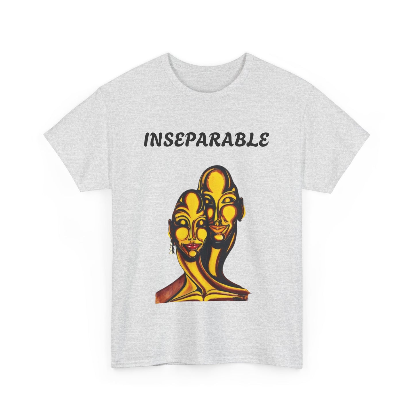 Inseparable Art Unisex Heavy Cotton Tee - Celebrate Love & Connection