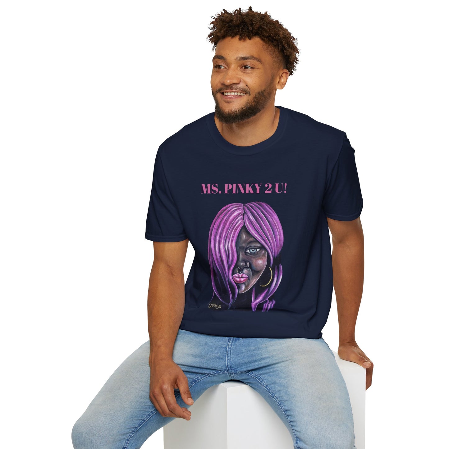 Ms. Pinky Unisex Softstyle T-Shirt - Bold Art Statement Tee