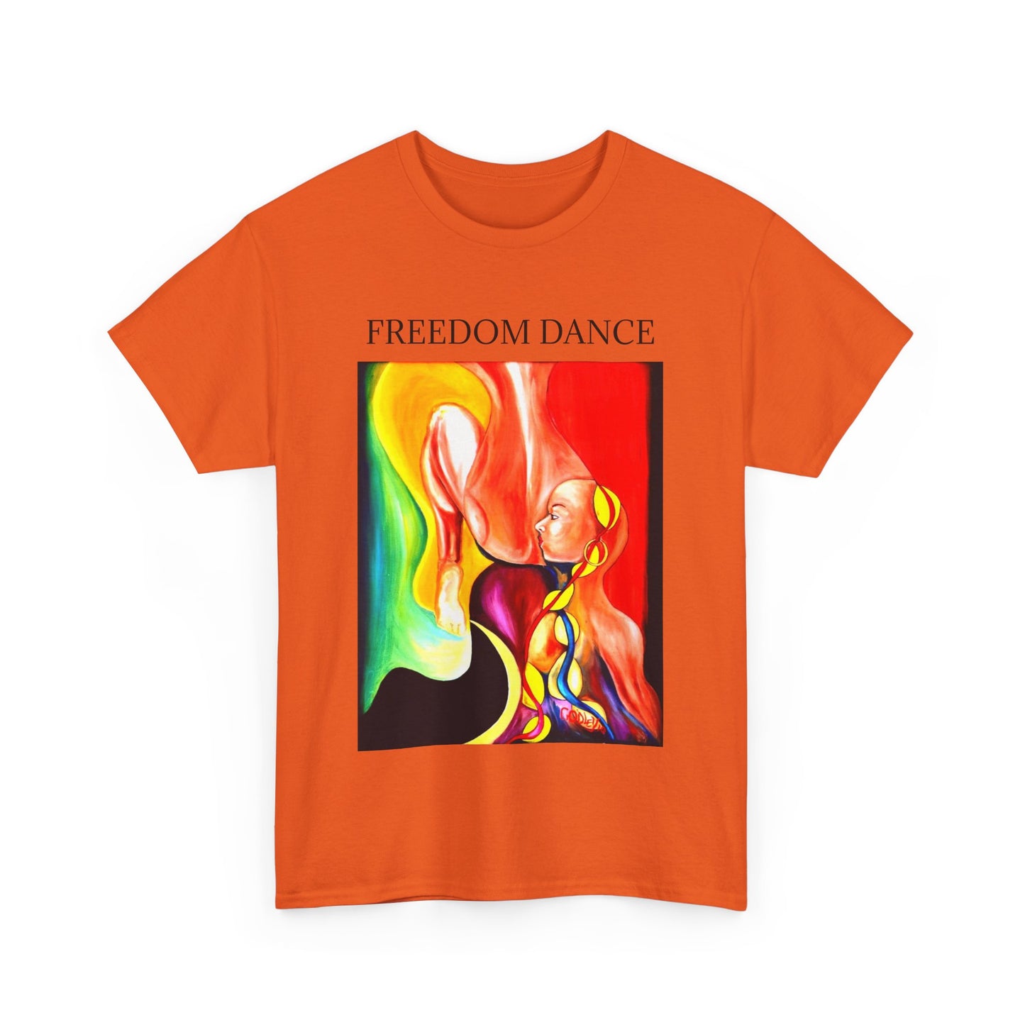 Freedom Dance Unisex Heavy Cotton Tee - Vibrant Art Shirt for Creative Souls