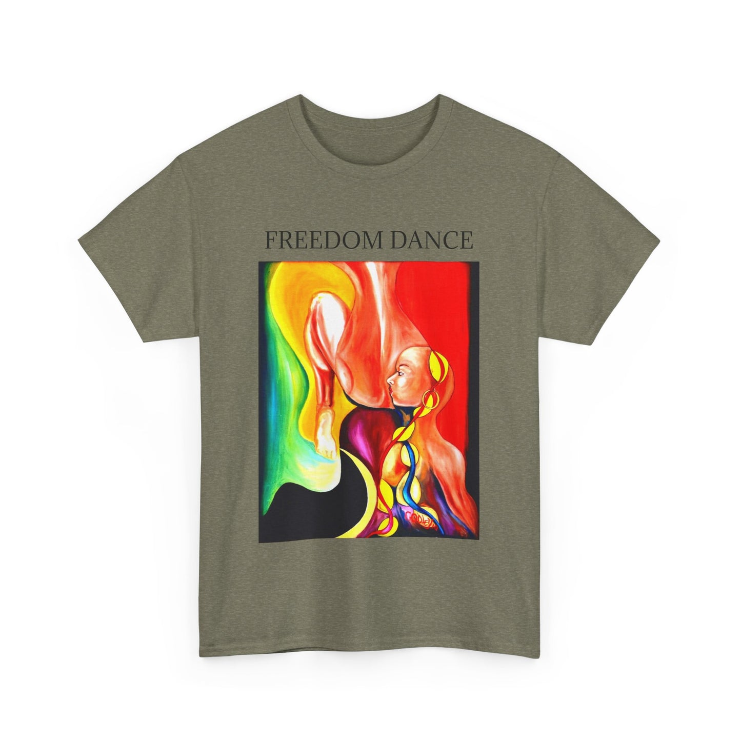 Freedom Dance Unisex Heavy Cotton Tee - Vibrant Art Shirt for Creative Souls