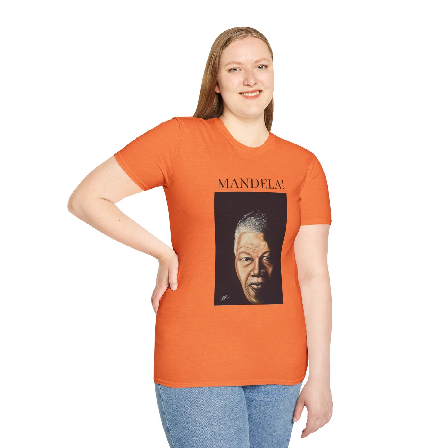 Inspirational Mandela T-Shirt - Unisex Softstyle Tee for Activism and Black History Celebrations