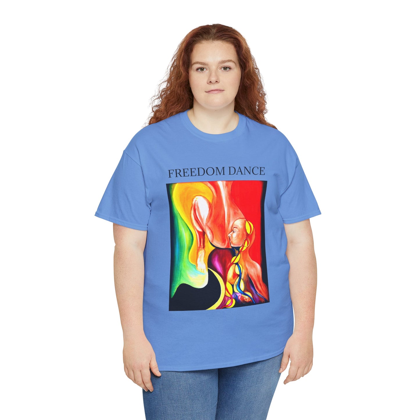 Freedom Dance Unisex Heavy Cotton Tee - Vibrant Art Shirt for Creative Souls