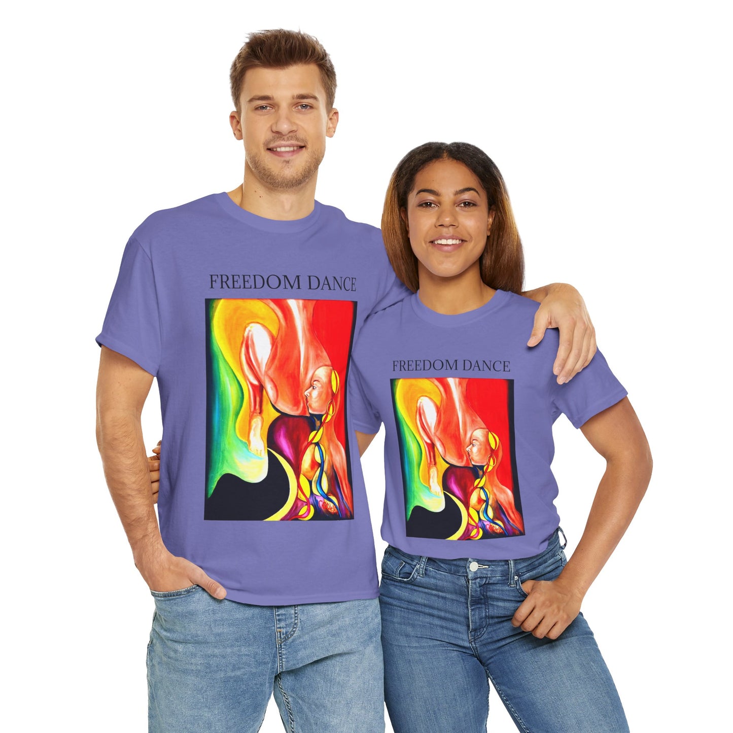 Freedom Dance Unisex Heavy Cotton Tee - Vibrant Art Shirt for Creative Souls