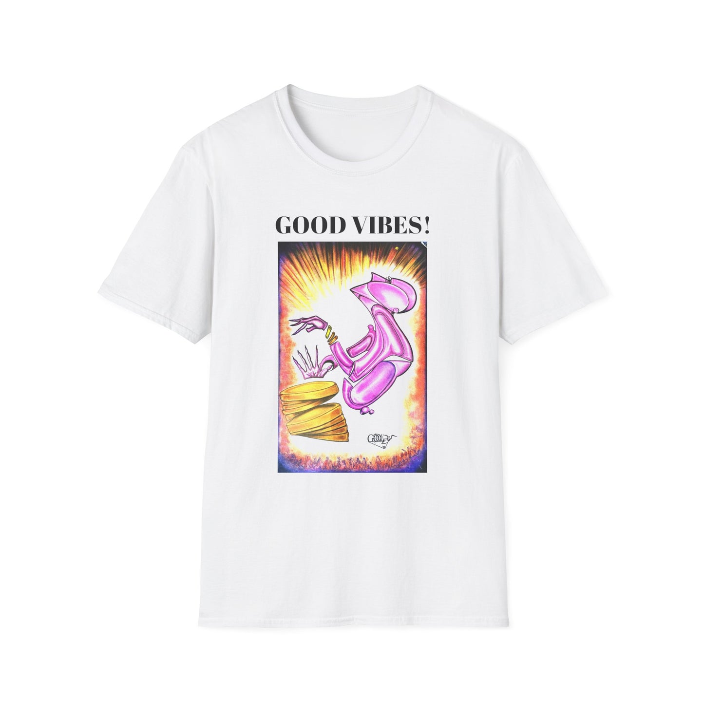 Good Vibes Unisex Softstyle T-Shirt - Casual Graphic Tee for Positive Energy