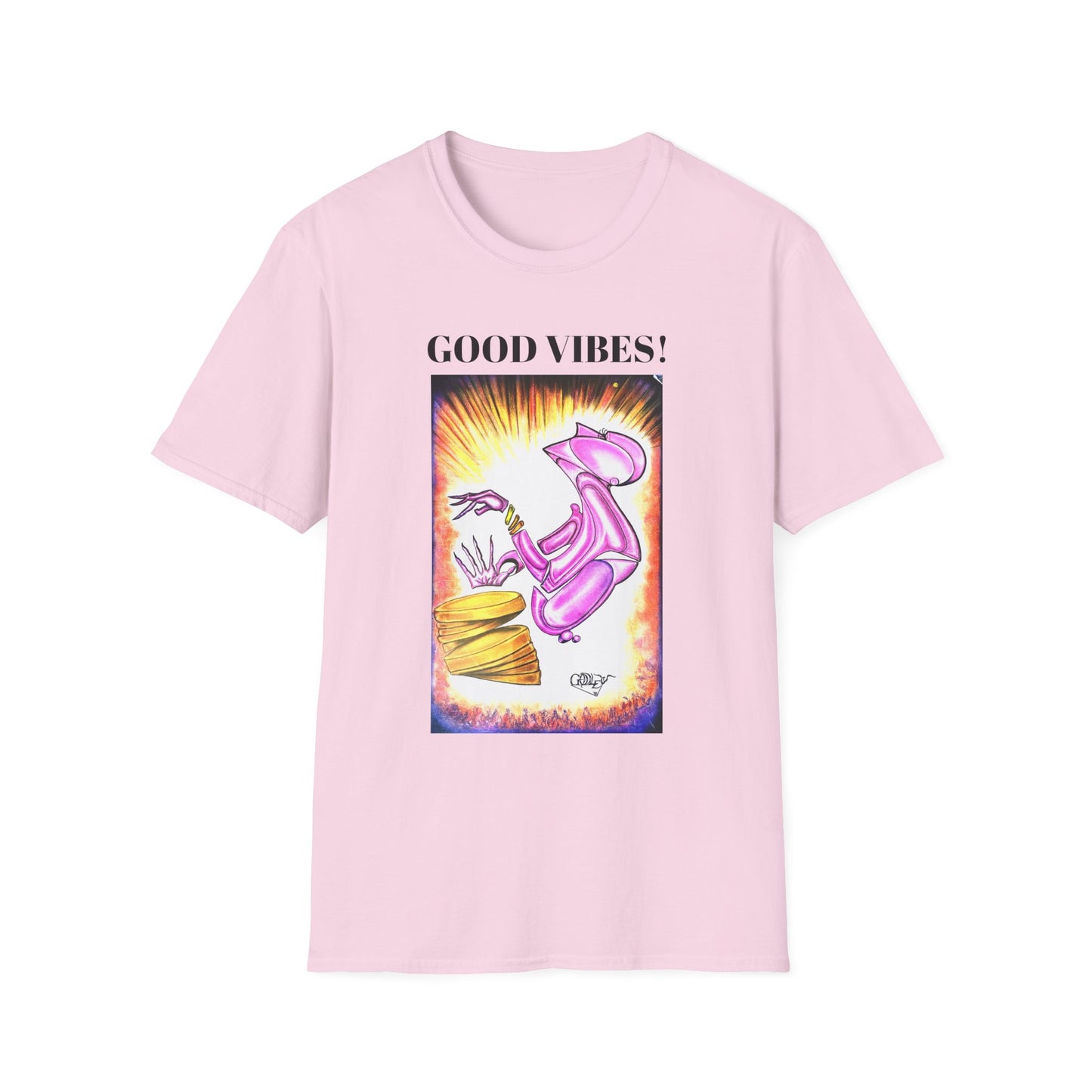 Good Vibes Unisex Softstyle T-Shirt - Casual Graphic Tee for Positive Energy