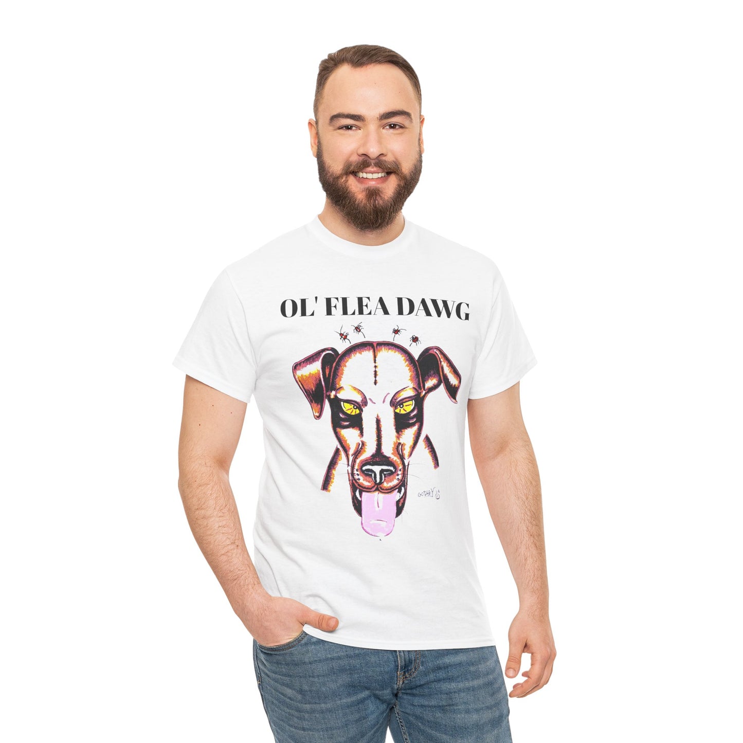 Graphic Dog Lover Tee - Unisex Heavy Cotton Tee