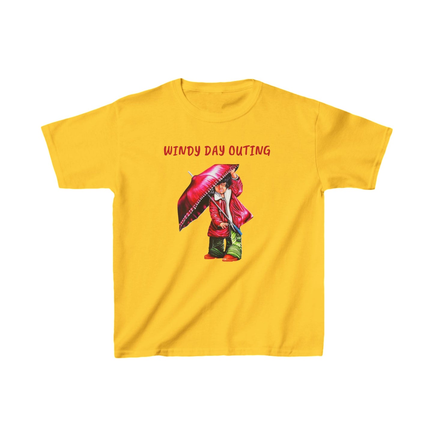 Kids Windy Day Outing Tee - Fun Cotton Tee for Rainy Adventures