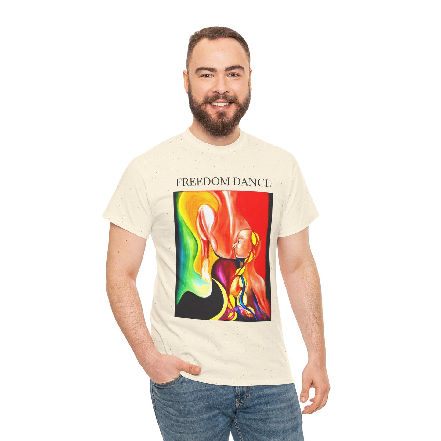 Freedom Dance Unisex Heavy Cotton Tee - Vibrant Art Shirt for Creative Souls