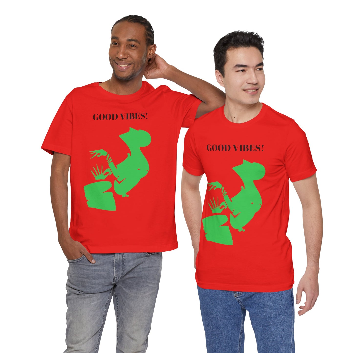 Vibrant Green Abstract Unisex Tee - Artistic Graphic Short Sleeve Shirt