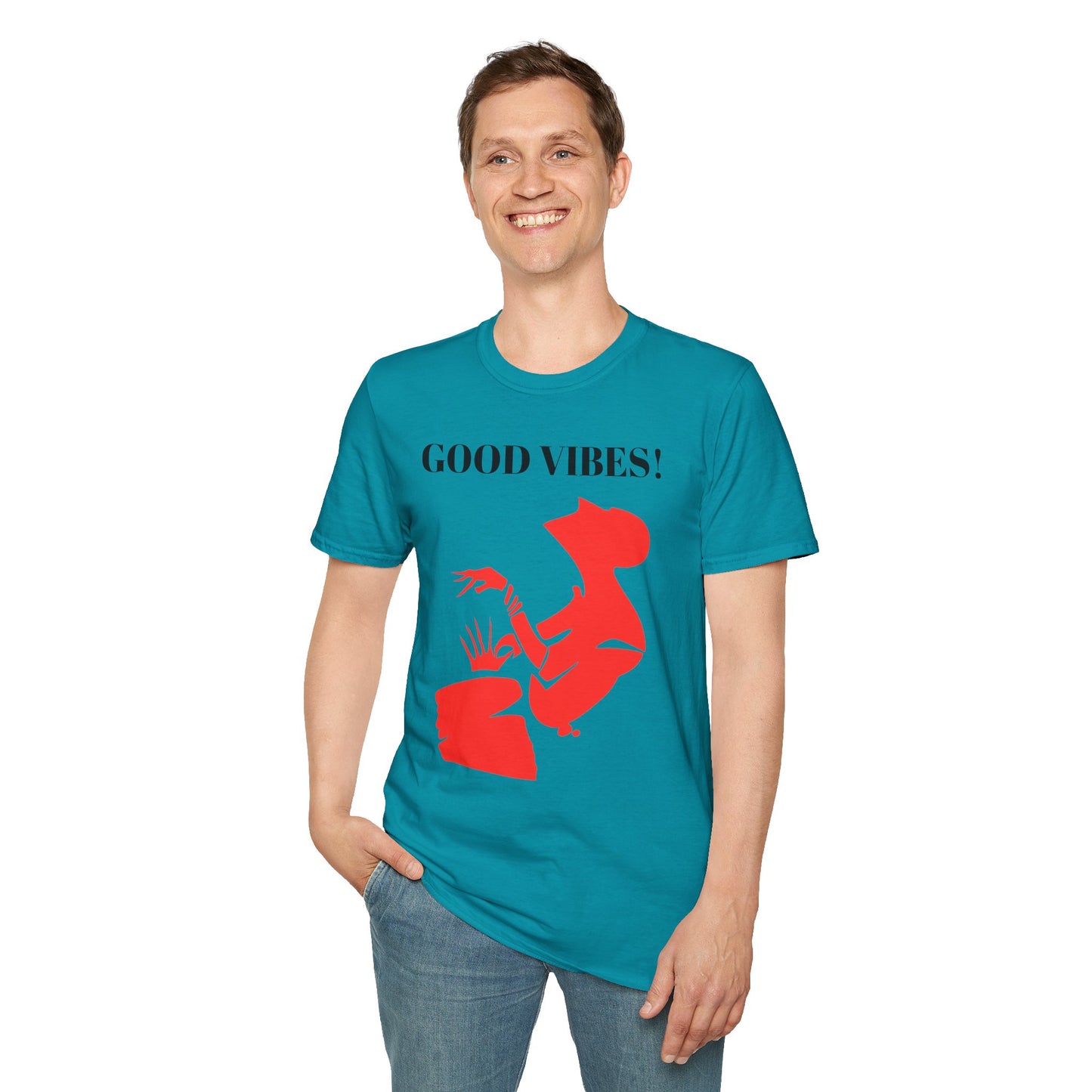 Creative Red Silhouette Unisex Softstyle T-Shirt