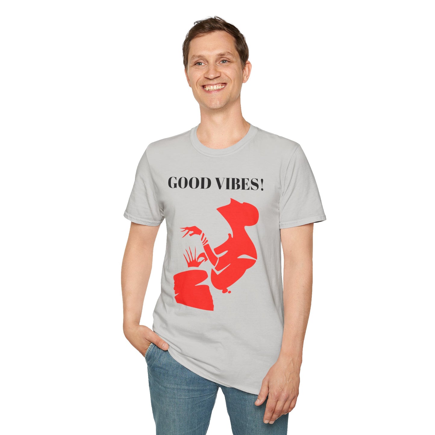 Creative Red Silhouette Unisex Softstyle T-Shirt