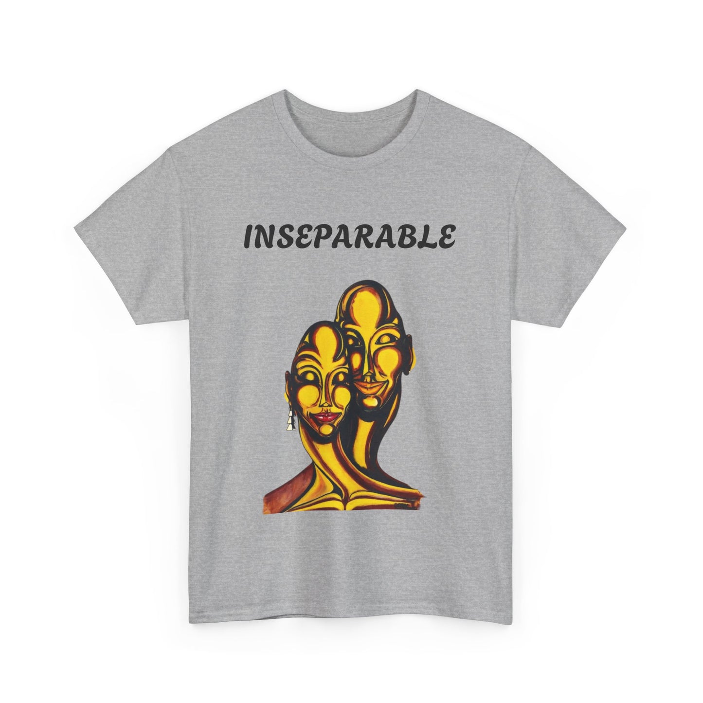 Inseparable Art Unisex Heavy Cotton Tee - Celebrate Love & Connection