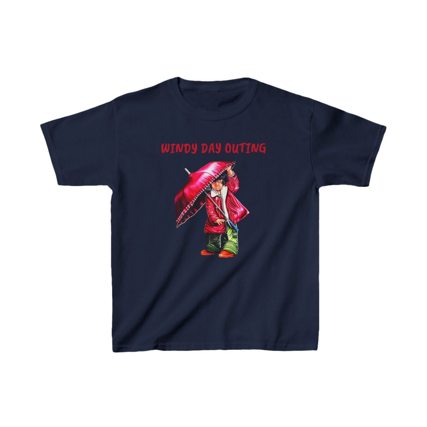 Kids Windy Day Outing Tee - Fun Cotton Tee for Rainy Adventures