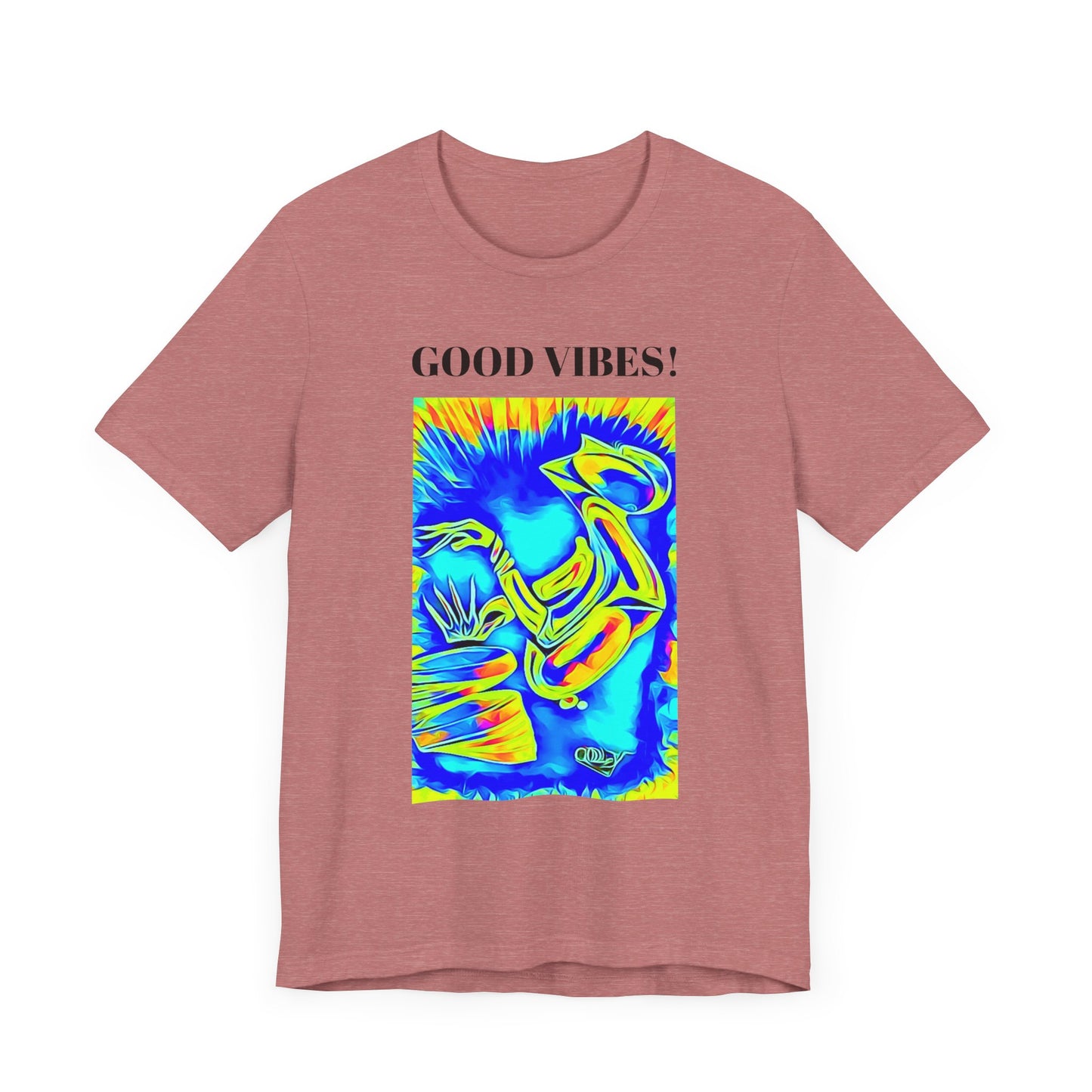 Good Vibes Unisex Short Sleeve Tee | Colorful Artistic T-Shirt for Positive Energy