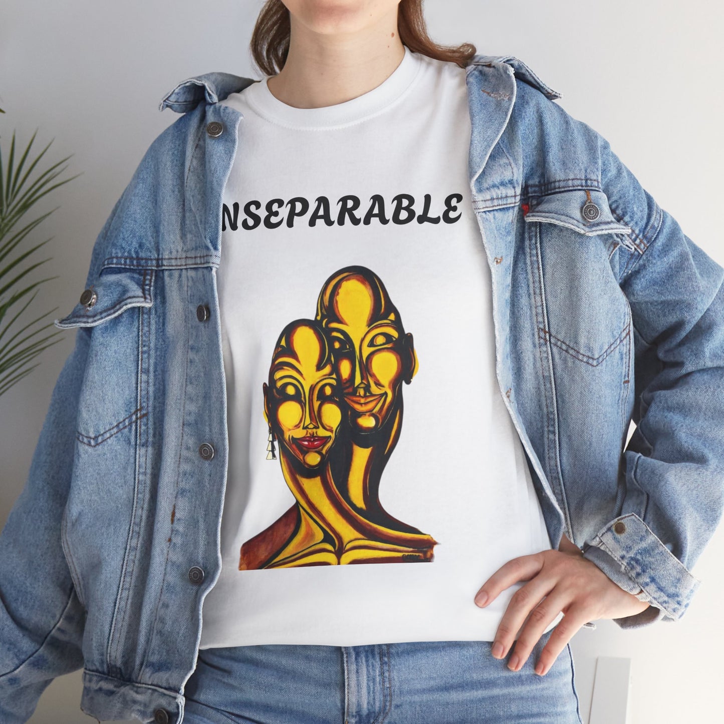 Inseparable Art Unisex Heavy Cotton Tee - Celebrate Love & Connection