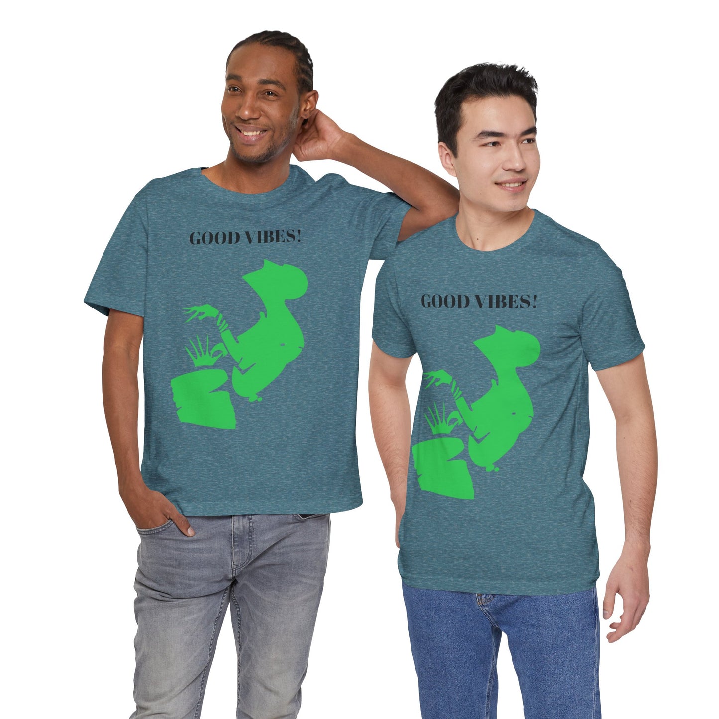 Vibrant Green Abstract Unisex Tee - Artistic Graphic Short Sleeve Shirt