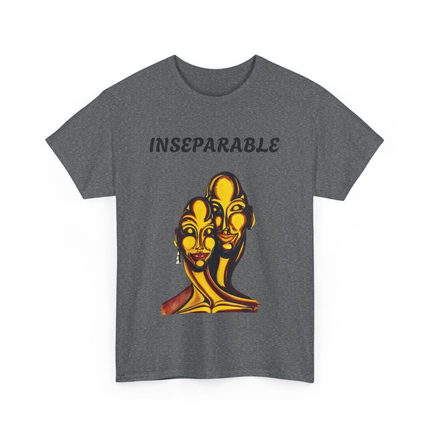 Inseparable Art Unisex Heavy Cotton Tee - Celebrate Love & Connection